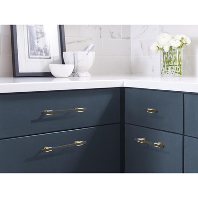 Urbanite Brushed Gold and Matte Black T-Handle Knob