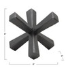 Storied Home Hand-Carved Mango Wood Jack, Espresso Finish - 3 of 4