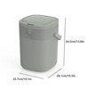 SEVOBAL Indoor Trash Cans Bathroom Small Trash Can 3 Gallon Slim Garbage Bin Wastebasket for Bedroom, Office, Kitchen, Gray, 10.1"*10.3"*13.6" - 4 of 4