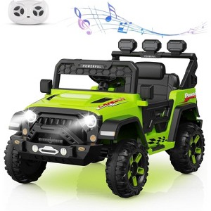 Ride on Car with 6 EVA Wheels&4WD, 24V Battery Powered Electric Car for Kids, Electric Vehicle with Remote Control, 3 Adjustable Speeds - 1 of 4