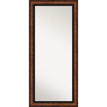 31" x 67" Non-Beveled Vogue Bronze Full Length Floor Leaner Mirror - Amanti Art