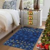 Christmas Snowflake Area Rug with Non-Slip Backing, Machine Washable Low Pile Carpet for Living Room and Bedroom Holiday Decor - 3 of 4