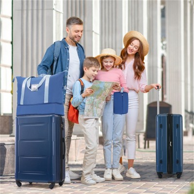 BEAFUP 2-Piece Luggage Set with Expandable Spinner Wheels ABS Lightweight Suitcase with TSA Lock - 20", 24" for Travel