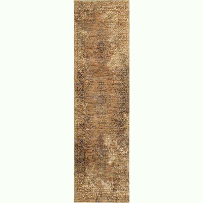 Oriental Weavers Andorra 6845D Gold/ Brown Indoor Area Rug - 2'6" x 12'