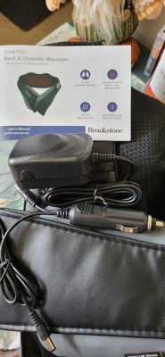 Brookstone Shiatsu Back Massager, Model IVP045-120-2500, and a Brookstone  hot/cold pack, and a Shiatsu Neck Massager. Three items. - Bunting Online  Auctions