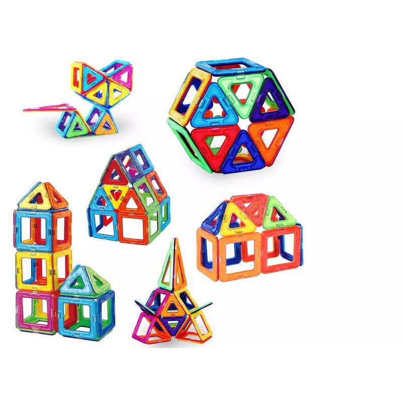 Link Kids Magnetic Building Blocks Tile Set with Storage Case 36 Piece Set STEM Great Educational Toy, 3 of 6