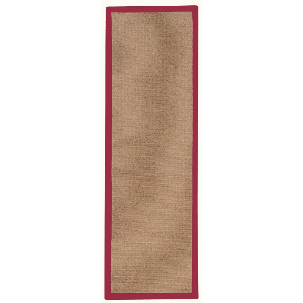 2'6inx8' Runner Athena Cork Wool Red - Linon