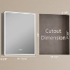 Alita 20" x 28" Medicine Cabinet with Mirrors and Lights, Bathroom Cabinet with 3 Light Mode, Anti-Fog, Dimmable, Memory Function, Outlet, Silver - 2 of 4