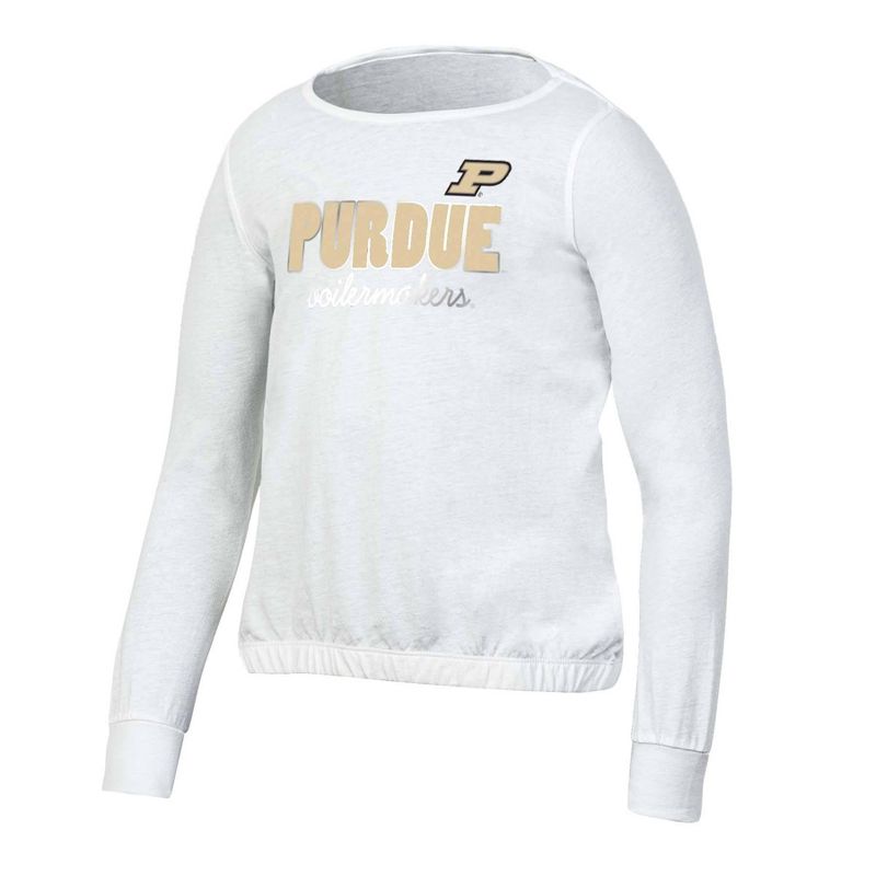 NCAA Purdue Boilermakers Girls&#39; White Long Sleeve T-Shirt, 1 of 4