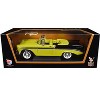 1956 Chevrolet Bel Air Convertible Yellow/Black 1/18 Diecast Car Model by Road Signature - 3 of 4