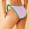 Women's Contrast Binding Low-Rise High Leg Cheeky Bikini Bottom - Wild Fable™ - 2 of 4