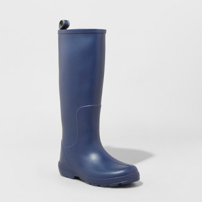 womens navy blue rain boots