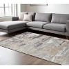 HomeRoots 8' X 10' Tan Ivory And Blue Abstract Distressed Area Rug - 2 of 3
