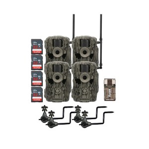 Stealth Cam (4) Fusion MAX Dual Sim 36MP Trail Camera with Holder and 32GB Cards - 1 of 4