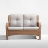 POCASSY 50" Wide Wicker Outdoor Loveseat Sofa with Weather Resistant Yellow Rattan for Porch, Balcony - 2 of 4
