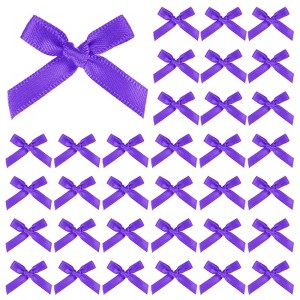 Unique Bargains Polyester Craft Durable Satin Ribbon Bow 1.6x1 Inch 100 Pcs - 1 of 4