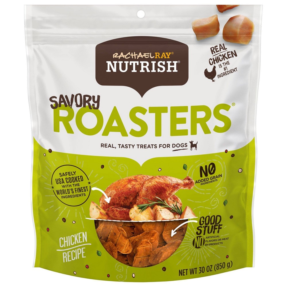 Photos - Dog Food Rachael Ray Nutrish Savory Roasters Grain Free Chewy Chicken Dog Treats - 30oz 