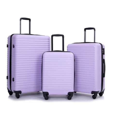 3 Pcs Hardshell Luggage Set, Abs Lightweight Spinner Suitcase With Tsa ...