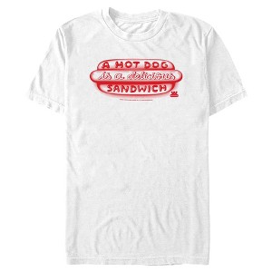 Men's Wienerschnitzel A Hot Dog Is a Delicious Sandwich T-Shirt - 1 of 4