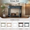 The Misty Moon Narrow Console Table with Curved Corner, Retro Entryway Table with Top Drawer and Open Shelf - 4 of 4