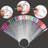 150 Pcs Clear Nail Swatch Sticks with Ring, Fan Shape Nail Art Tips, False Nail Sample Sticks - 3 of 4