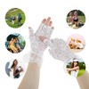 Unique Bargains Women's Half Finger Lace Floral Sunblock Fingerless Gloves 1 Pair - 4 of 4