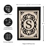 Evergreen Flag Cambridge Chic Letter S Monogram Applique Garden Flag - 12.5" Wide x 18" High - 3 of 4
