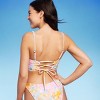 Women's Corset Bikini Top - Wild Fable™ Pink Floral Print - image 2 of 4