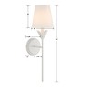 Crystorama Lighting Broche 1 - Light Sconce in  Matte White - 3 of 4