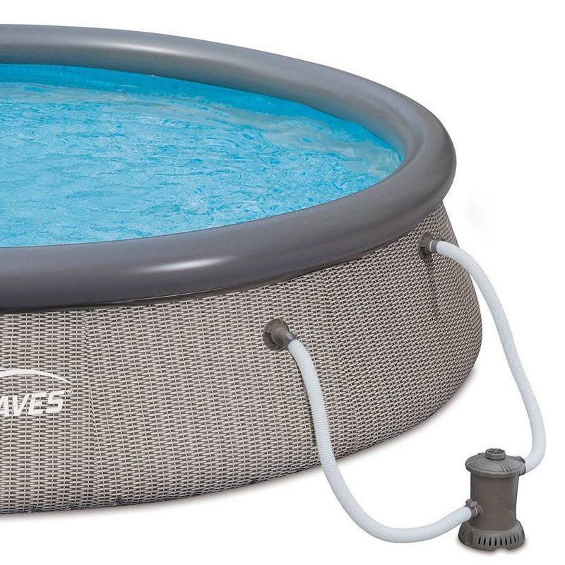 Summer Waves P10012362 Quick Set 12ft x 36in Outdoor Round Ring Inflatable Above Ground Swimming Pool with Filter Pump & Filter Cartridge, 4 of 7