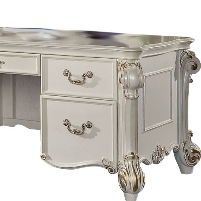 31&#34; Vendome Desks Antique Pearl Finish - Acme Furniture, 4 of 10