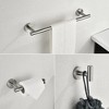 JUJABU 3-Piece Bathroom Hardware Set with Towel Bar, Toilet Paper Holder & Robe Hooks - 4 of 4