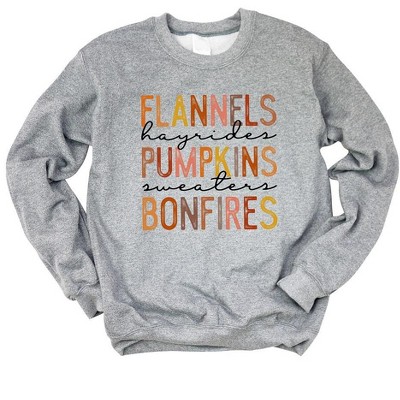 Simply Sage Market Women's Graphic Sweatshirt Flannels Hayrides Pumpkins