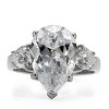 Slickblue Polished Stainless Steel Three-Stone Engagement Ring for Women - 15mm Clear CZ Pear, Synthetic, Size 5-10 - 4 of 4