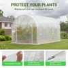 Walk-in Tunnel Greenhouse, 14.6x6.4x6.3 ft Hoop Plant Hot House, Outdoor Plant Green House with PE Cover, Roll-Up Zipper Door and 8 Windows - 2 of 4