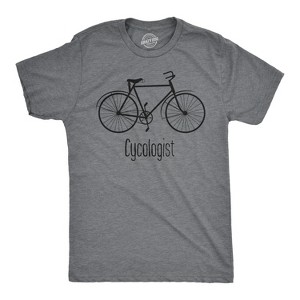 Mens Cycologist Funny Psychology Biking Cyclist Novelty Sarcasm Graphic T Shirt - Crazy Dog Men's T Shirt - 1 of 4