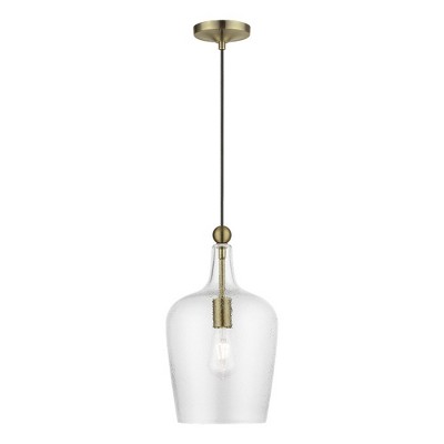 Livex Lighting Avery 1 - Light Pendant in  Antique Brass
