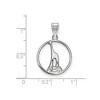 Black Bow Jewelry Sterling Silver Alpha Epsilon Phi Greek Life Small Pendant - 2 of 3