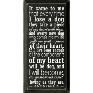Slickblue Dog Lover Rustic Wall Sign – Pet Memorial Quote Wood Plaque – Thoughtful Home Accent 9x18, Color Options - 1 of 3