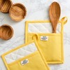 Design Imports Chino Potholder Set/2, Yellow Yarrow - 4 of 4