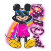 Girl's Disney Mickey Mouse Chill Out Airbrushed T-Shirt - 2 of 4