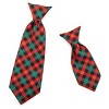 The Worthy Dog Holiday Check Plaid Neck Tie Adjustable Collar Attachment Accessory - 3 of 4