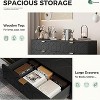 Dresser for Bedroom, 6 Drawer Dresser with Metal Legs, Wood Dressers Chest Organizer with Wide Storage, Living Room, Hallway - 4 of 4