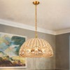 LLHZSY Retro Antique Sphere Crystal Chandelier Adjustable Dining Room Chandelier - Brass - W11 4/5"/17 4/5"/23 3/5" - 2 of 4