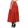 Clearlove Women Midi Skirt with Pockets Elastic High Waist A Line Lace Tiered Skirt - 4 of 4