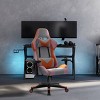 Brassex 54.13" Myla Gaming Chair Gray/Orange - 2 of 4