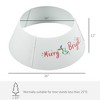 Aghana Digitals Cream White Steel Christmas Tree Collar, 26" x 11" Metal Tree Ring, "Merry & - 2 of 4