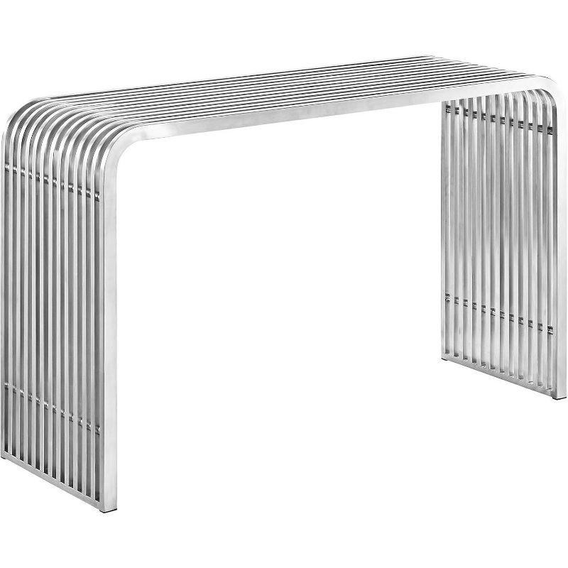 Modway Pipe Stainless Steel Console Table, 1 of 2