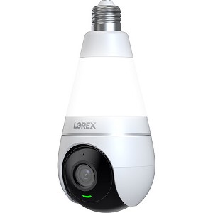 Light up your space while keeping a watchful eye on every corner, day and night with the Lorex Lightbulb security camera. SL300-AA - 1 of 4