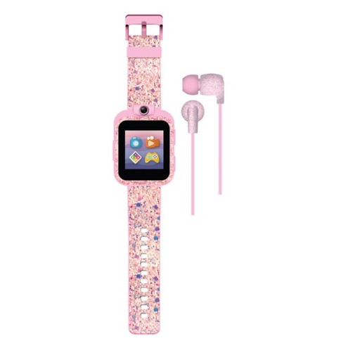 Playzoom Kids Smartwatch Earbuds Set Blush Glitter Target